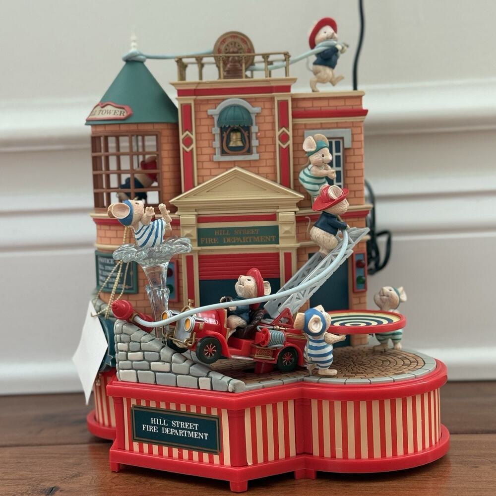 Enesco Firehouse “Where’s The Fire” Collectible Illuminated Action Music Box
